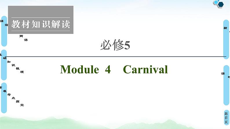 2022版高考英语（外研版）一轮复习课件：必修5 Module 4 Carnival01