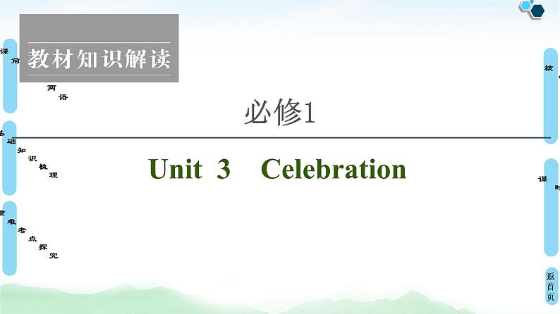 2022版新高考英语（北师大版）一轮复习课件：必修1 Unit 3 Celebration第1页