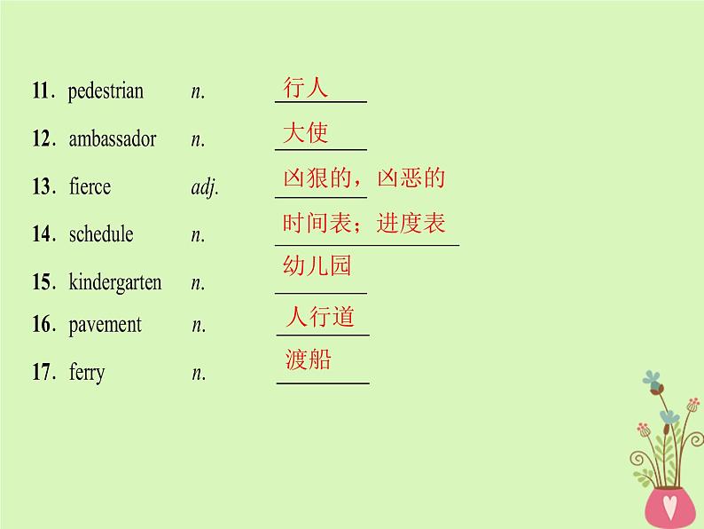 2022版高三英语一轮复习课件： 第1部分 基础知识解读 Unit 9 Wheels课件 北师大版必修3第5页