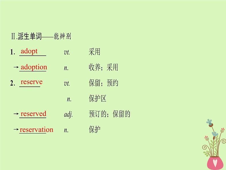 2022版高三英语一轮复习课件： 第1部分 基础知识解读 Unit 22 Environmental Protection课件 北师大版选修8第7页