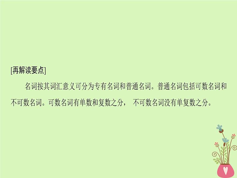 2022版高三英语一轮复习课件： 第2部分 语法专题突破 专题2 名词和冠词课件 北师大版第7页