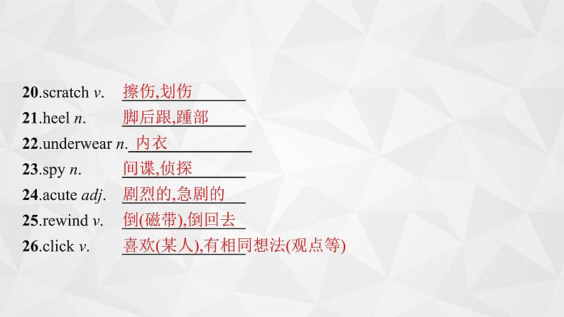 （新高考）2022届高中英语外研版一轮复习 选修6 必备预习案 Module 3 Interpersonal Relationships—Friendship 精品课件第7页