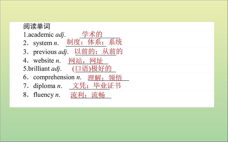 2022高考英语一轮复习Module1MyFirstDayatSeniorHigh课件外研版必修108