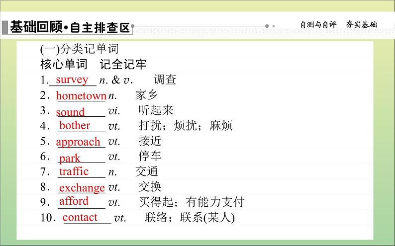 2022高考英语一轮复习Module4ASocialSurvey—MyNeighbourhood课件外研版必修102