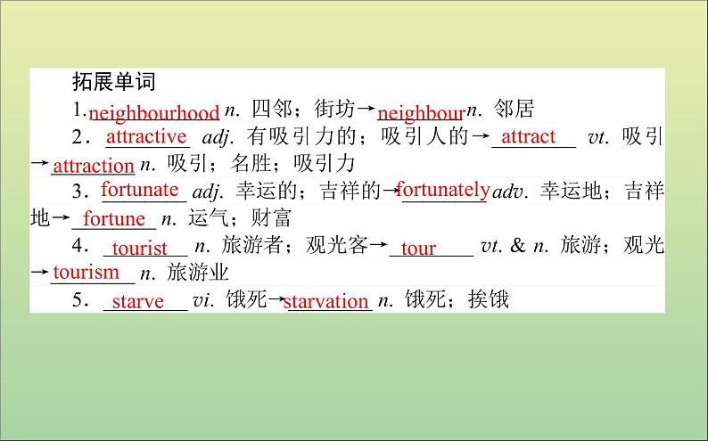 2022高考英语一轮复习Module4ASocialSurvey—MyNeighbourhood课件外研版必修104