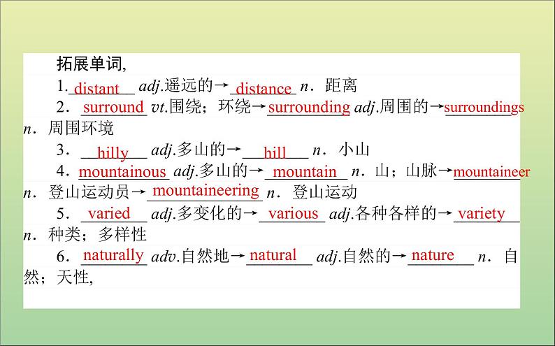 2022高考英语一轮复习Module5ATripAlongtheThreeGorges课件外研版必修4第5页