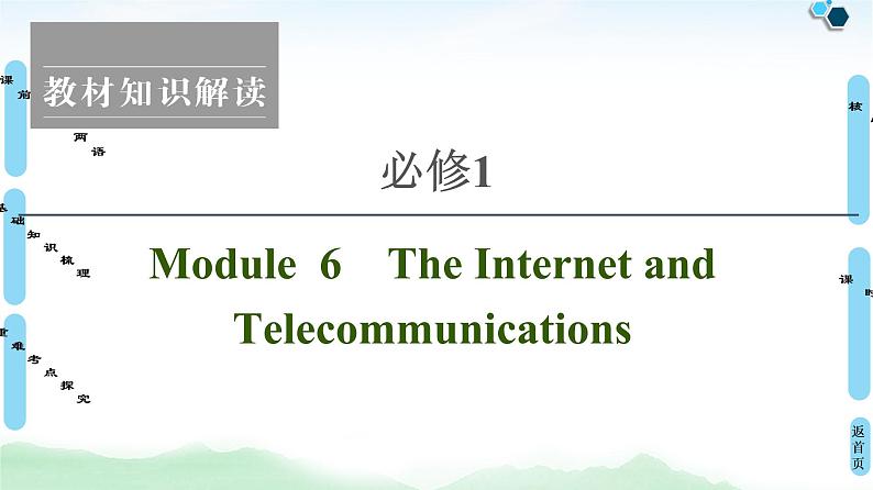 2021版 必修1 Module 6 The Internet and Telecommunications课件PPT01