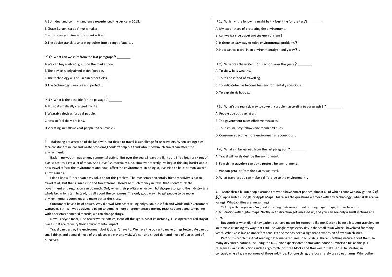 2020-2021学年山东省青岛市胶州市高三（上）期中英语试卷人教版02