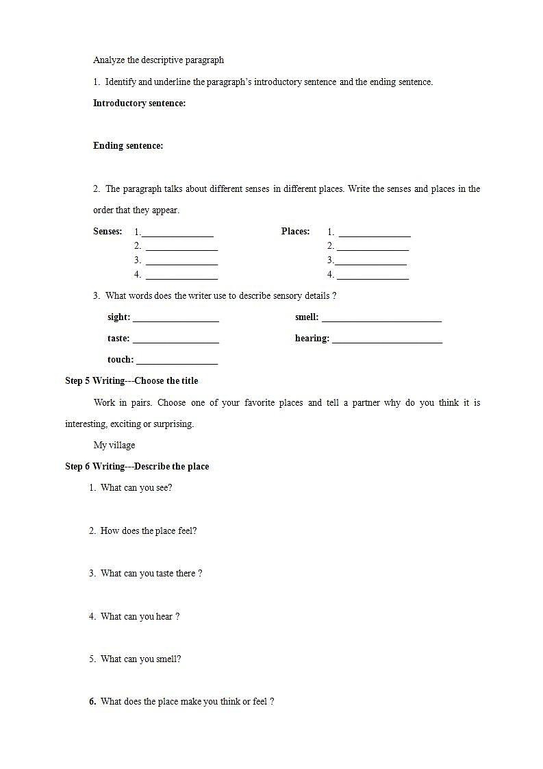 人教版英语必修第二册：4.4《Reading for writing》学案02