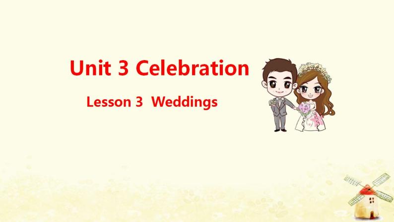 北师大版高一英语必修1课堂优化课件 Unit 3 Celebration Lesson 3 Weddings(共34张PPT)01