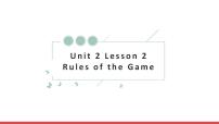 北师大版 (2019)必修 第一册Lesson 2 Rules of the Game评课ppt课件