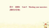 高考英语一轮复习课时作业四十选修8Unit5Meetingyourancestors课件