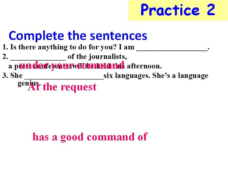 人教版高中英语必修一 Unit 2 English around the World language points课件（13张）06