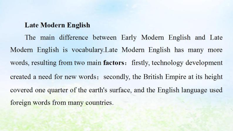 人教版高中英语必修1 Unit 2 English around the world SectionⅠWarming Up Pre_reading&Reading 课件05
