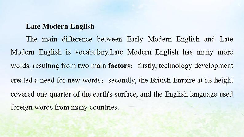 人教版高中英语必修1 Unit 2 English around the world SectionⅠWarming Up Pre_reading&Reading 课件05