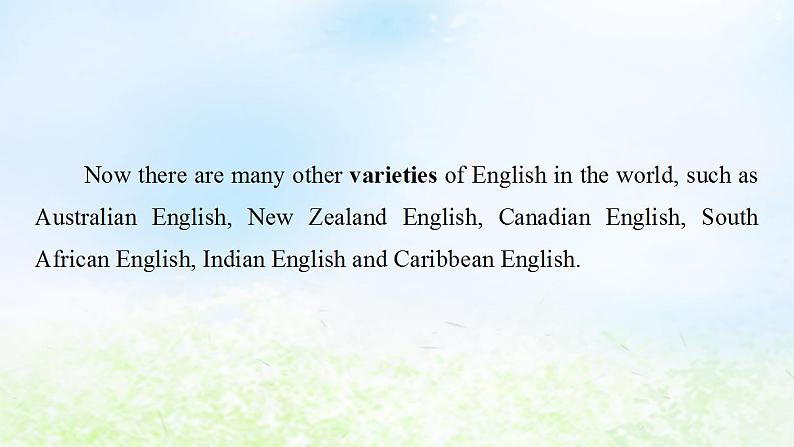 人教版高中英语必修1 Unit 2 English around the world SectionⅠWarming Up Pre_reading&Reading 课件06