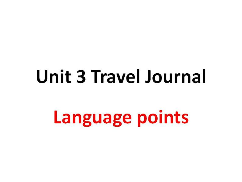 人教版高中英语必修一 Unit 3 Travel Journal Language points课件（36张）01