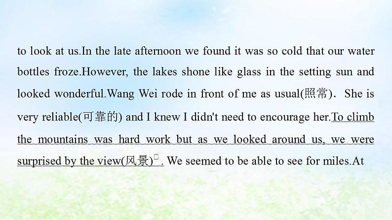 人教版高中英语必修1 Unit 3 Travel journal SectionⅣ Using Language 课件04