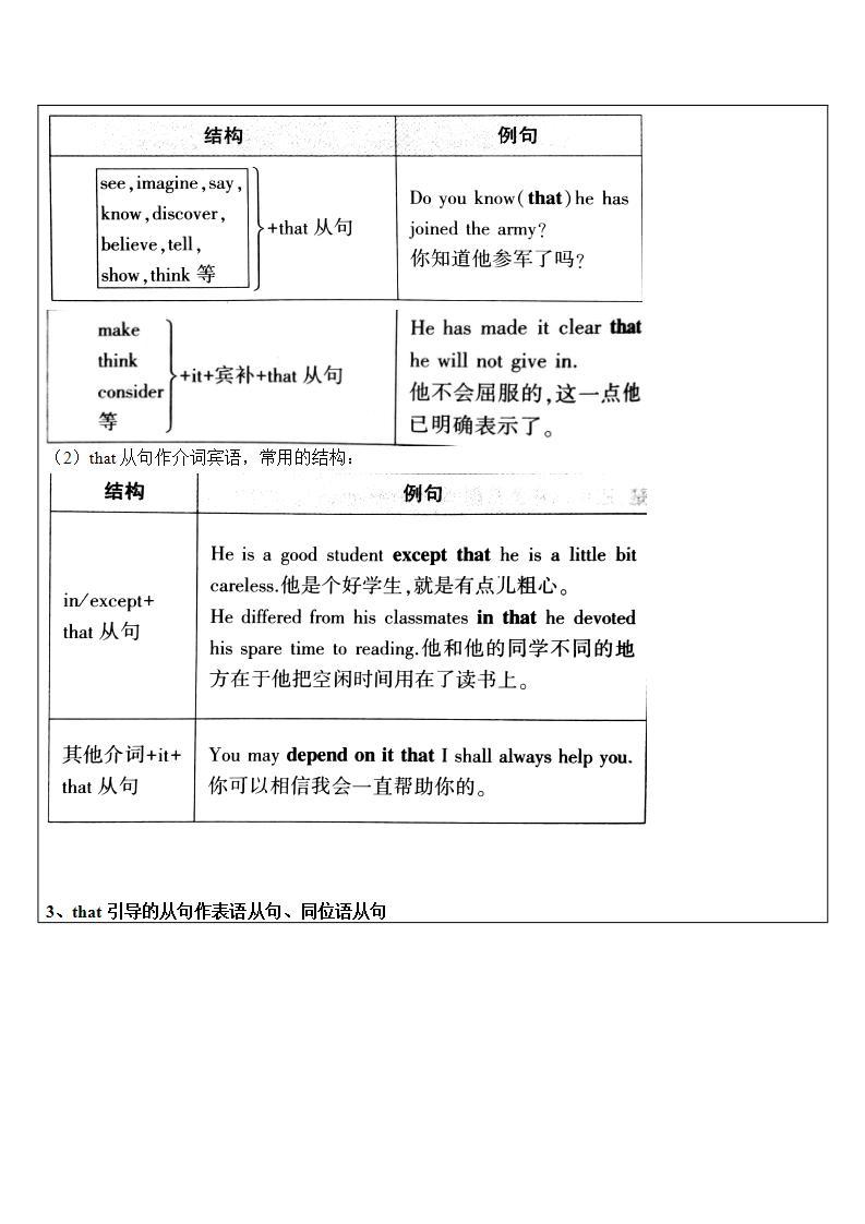 人教版新目标高一必修一教案：名词性从句03