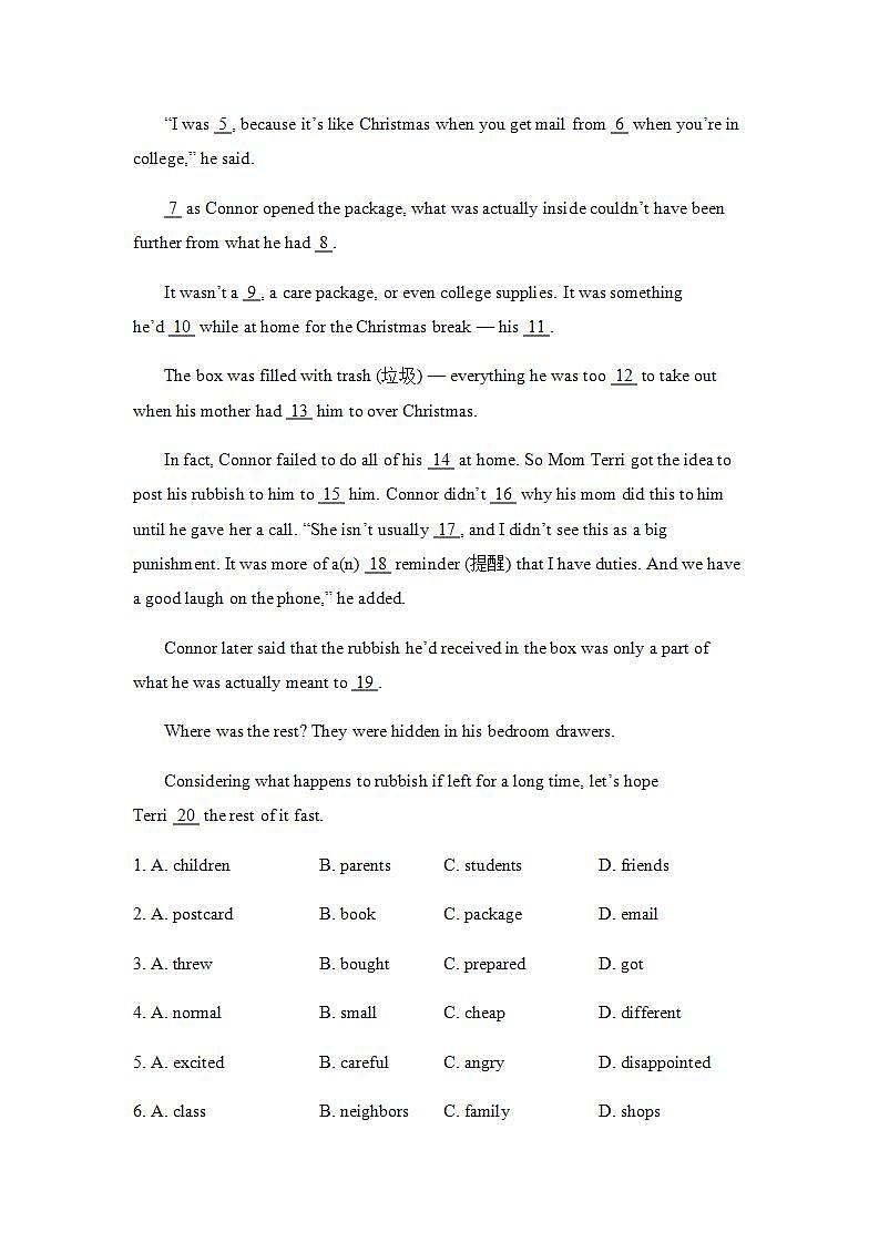 高中英语人教版必修一 Unit 2 English around the world Language points课时作业2 练习02