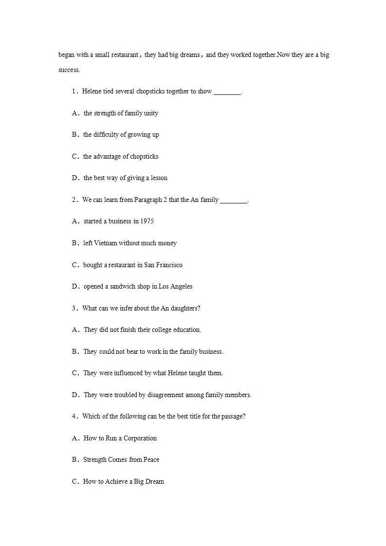 高中英语人教版必修一 Unit 5 Nelson Mandela-a modern hero learning about language课时作业1 练习02