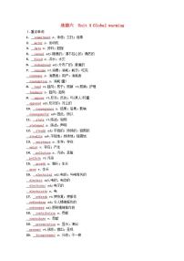高考英语一轮复习基础巩固练选修六Unit4Globalwarming学案含解析新人教版