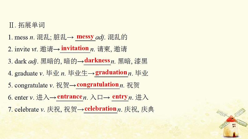 高考英语一轮复习必修1Unit3Celebration课件北师大版05