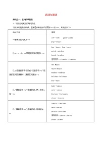 2021年高考英语二轮复习名词与冠词考点讲解含解析