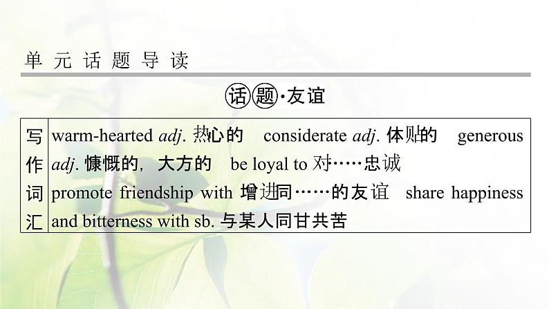 高考英语一轮总复习模块知识必修1Unit1Friendship课件新人教版02