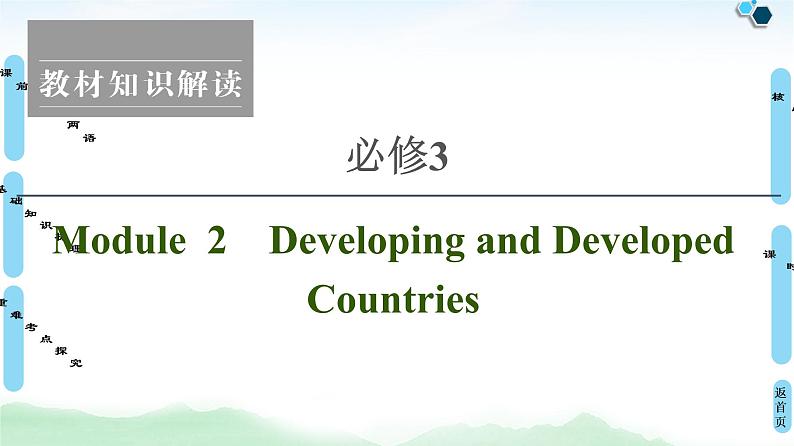 2021版 必修3 Module 2 Developing and Developed Countries课件PPT01