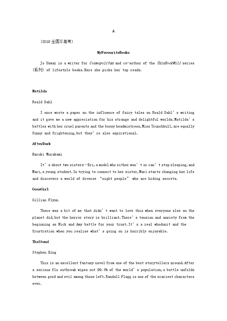 高中英语Unit2PoemsSectionⅠ_WarmingUpPre_readingReading&Comprehending课后篇巩固提升含解析新人教版选修6练习题03