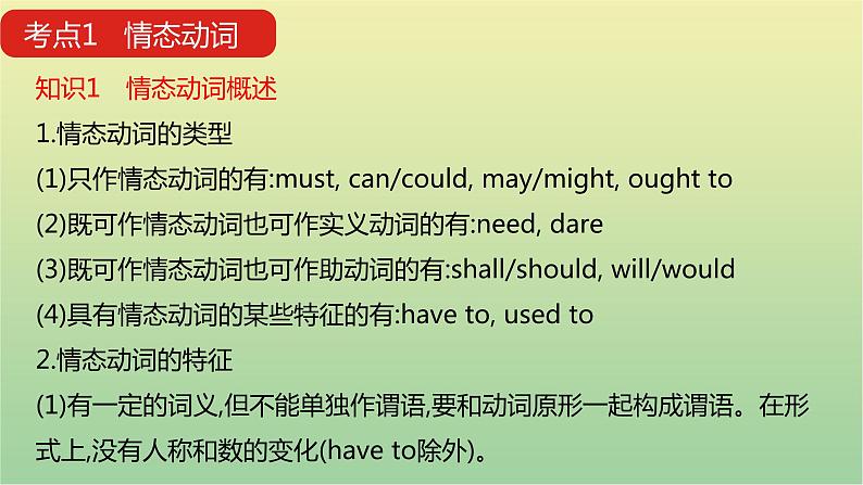 高考英语一轮复习语法知识贯通专题十情态动词和虚拟语气课件第7页