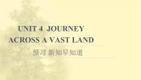 高中英语人教版 (2019)选择性必修 第二册Unit 4 Journey Across a Vast Land背景图课件ppt