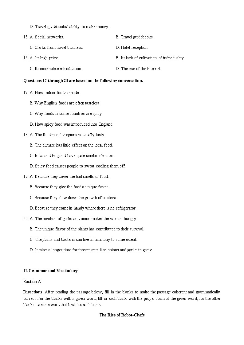 2021届虹口区高三英语一模试卷第3页