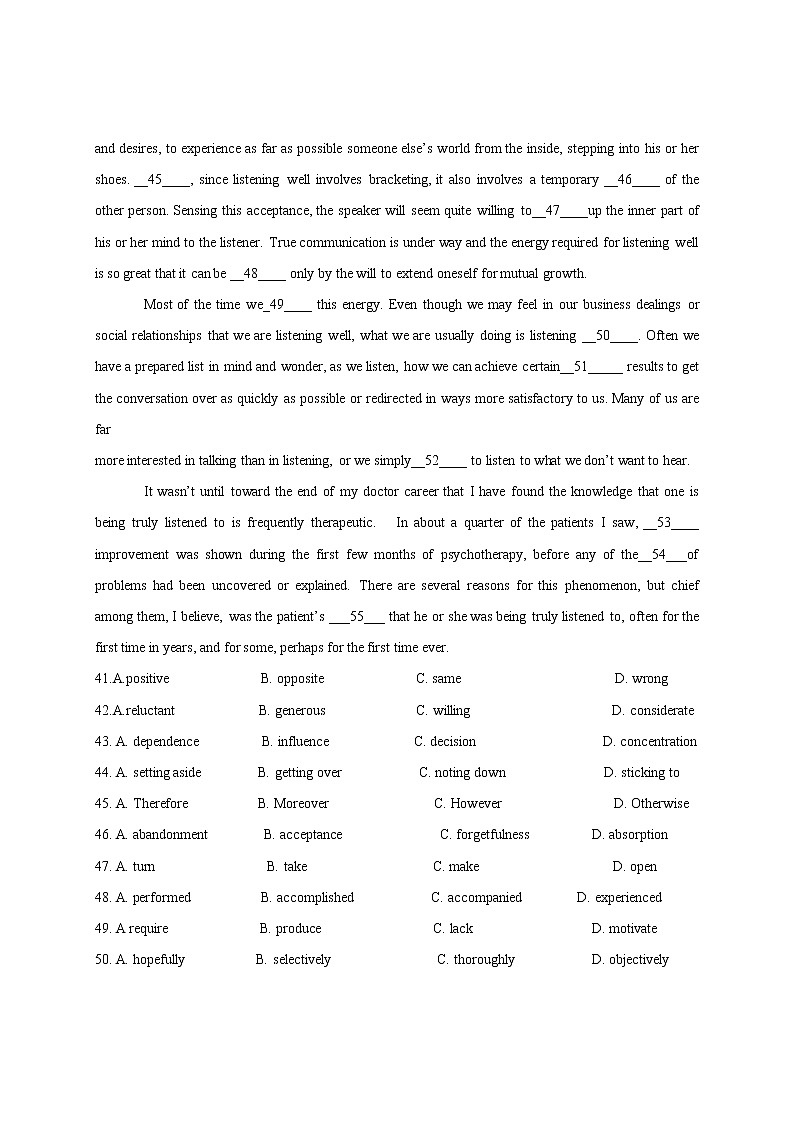 2019-2020学年西南位育中学高三下英语周测卷第3页