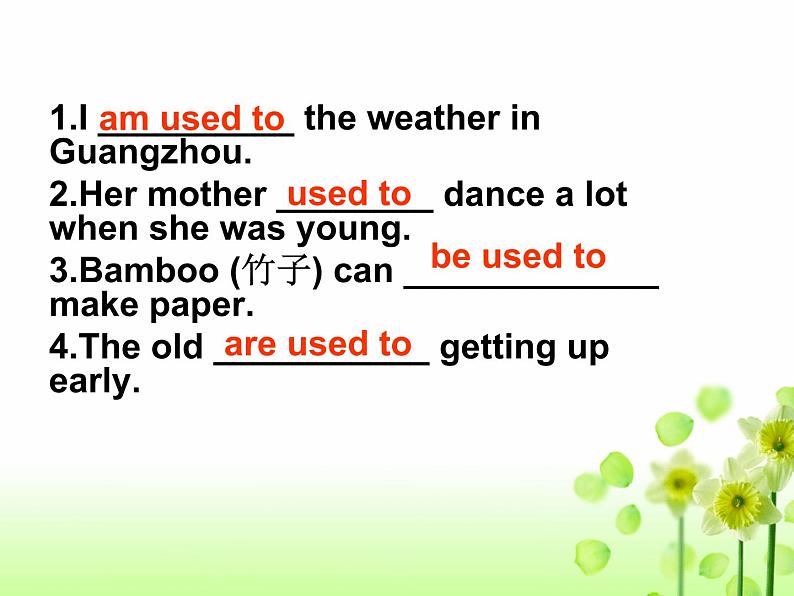 人教版 必修2 Unit2 The Olympic Games language points课件（共24张PPT）05