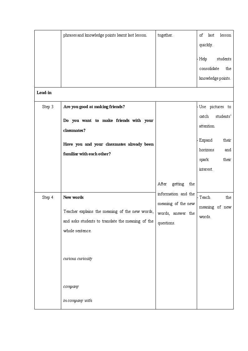 2020-2021学年新人教版 高中英语必修一 Welcome Unit Period4 Reading for Writing 教案第2页