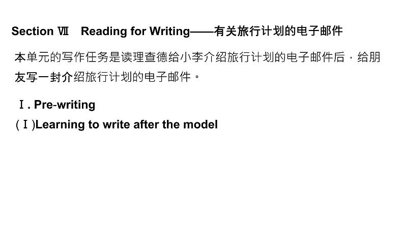 2020-2021学年新人教版高中英语必修一 Unit 2 Travelling around Writing 课件第2页