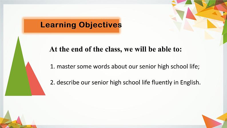 Module 1 My First Day at Senior High  vocabulary 词汇课件-2021-2022学年高中英语外研版必修一03