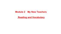 英语外研版Module 2 My New Teachers图片ppt课件