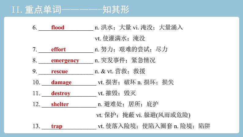 2021-2022学年新人教版高中英语：必修一 Unit 4 Natural disasters 教材知识串讲 课件第7页