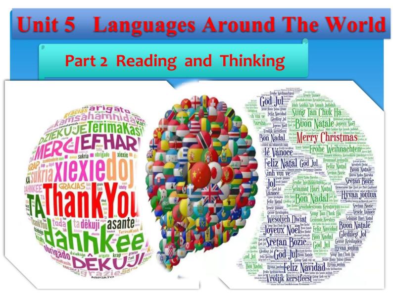 2021-2022学年人教版（2019）必修一：Unit 5 Languages Around the World Period 2 Reading and Thinking 课件（21张ppt) -01