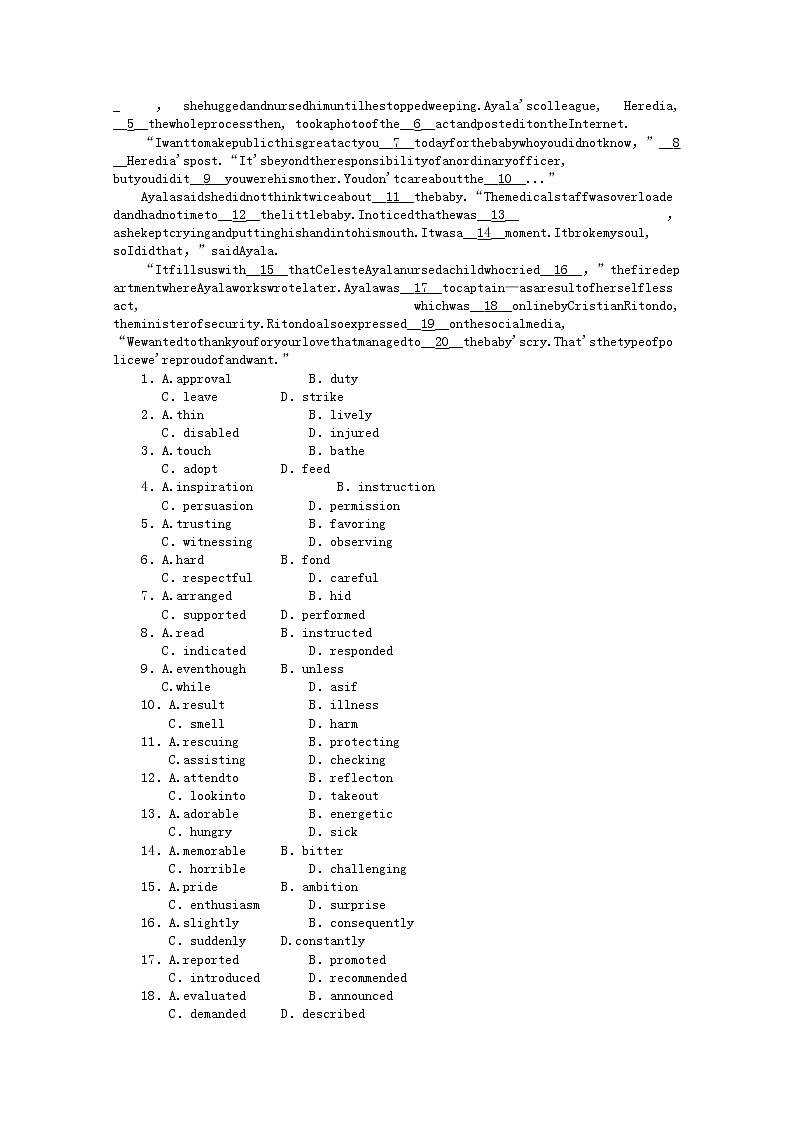 统考版2022届高考英语一轮复习限时提分练二十八选修⑥Unit3Ahealthylife含解析20210426194学案第3页