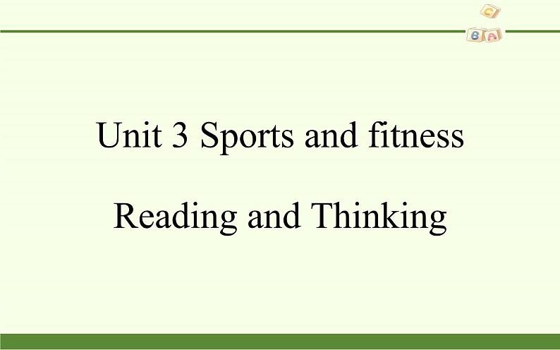 2020-2021学年高一英语人教版 (2019）新教材高中英语必修第一册Unit 3 Sports and fitness Reading and Thinking课件第1页