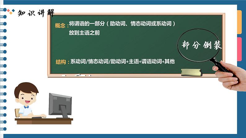 人教版高一英语必修一Unit5  only修饰状语置于句首引导部分倒装 课件第7页