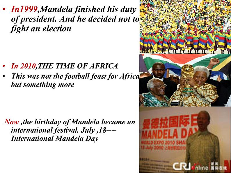 2020-2021学年 人教新课标 高一英语必修一unit 5 Nelson Mandela--A modern hero 课件05