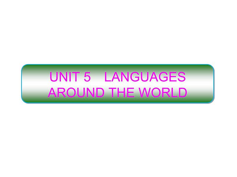 UNIT5 Words Expressions and Sentences in This Unit 课件   2020-2021学年高一英语人教版 2019 必修第一册01