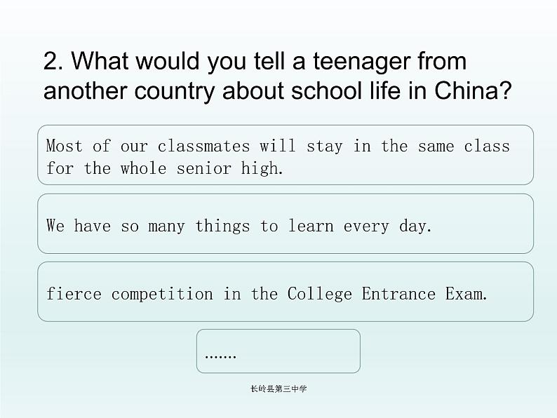 Unit 1 Teenage Life  Reading and Thinking 课件 2020-2021学年高一英语人教版 2019 必修第一册04