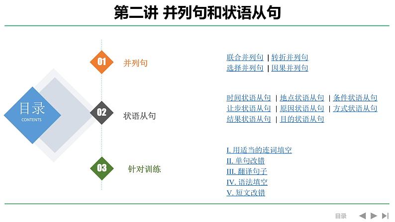 高考英语实用复习二并列句和状语从句优质课件PPT01