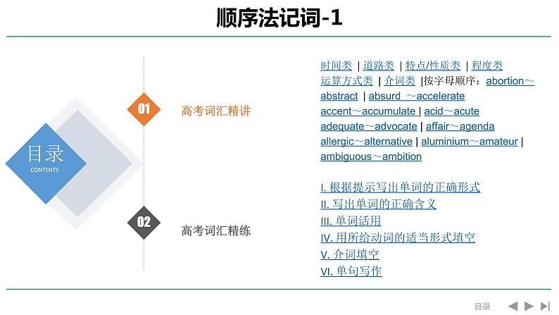 高考英语实用复习顺序法记词-1优质课件PPT第1页